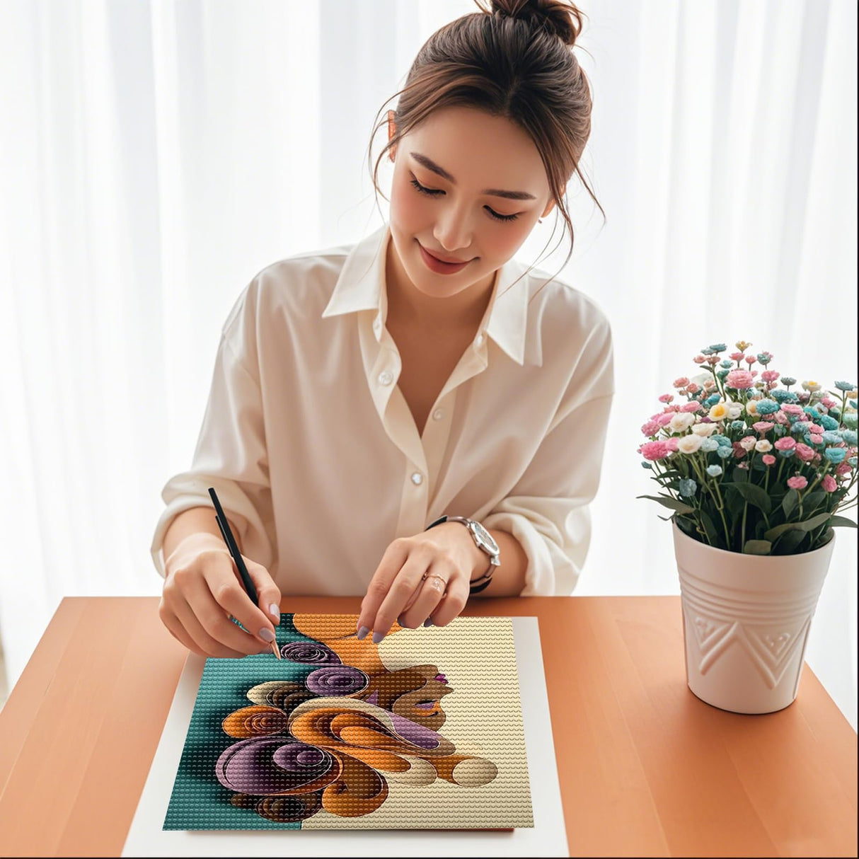 MTPGNW African Women Diamond Painting Kits for Adults, African American Diamond Art Kits 5D DIY Gems Art Diamond Decor Home Wall Decor Gift 12x16 INCH MTPGNW