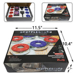 Shuffleboard Pucks with Shuffleboard Sand Set - 2 1/8 Shuffleboard Table Pucks with 2 Cans Shuffleboard Wax Medium Speed and Mini Brush and Dustpan Set YDDS