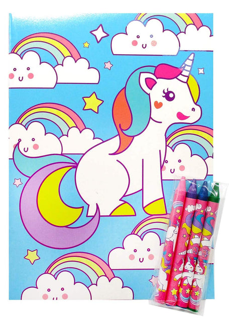 TINYMILLS Unicorn Coloring Book Set for Kids Party Favors with 12 Coloring Books and 48 Crayons Unicorn Birthday Party Favor Bag Filler Unicorn Party Carnival Prizes Classroom Rewards TINYMILLS