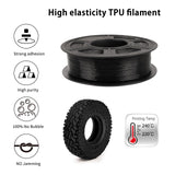 IEMAI 95A TPU Filament 1.75mm, Flexible & Soft 3D Printer Filament, Strong Adhesion & Durability, Tangle-Free, Black 1kg Spool for Protective Parts, Wearables & Industrial Use IEMAI