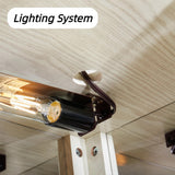 Trygoal 70" H Lighted Corner Curio Cabinet, Curio Cabinet with Tempered Glass Doors and Shelves, Corner Display Case with Light Bulb for Living Room, Dining Room, Antique White Trygoal