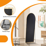 Arched Mirror Full Length, Upgraded 16"x59" Body Wall Mirrors with Shatter-Proof Glass, Floor Standing, Hanging or Leaning, Tall Arch Mirror with Stand Aluminum Alloy Frame for Bedroom Cloakroom Aidoly