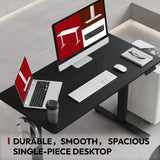 SANODESK Electric Standing Desk 40 x 24 Inches Whole-Piece Desktop Height Adjustable Stand Up Desk w/6-Button Controller Ergonomic Computer Desk for Home Office, Black Frame + Black Tabletop SANODESK