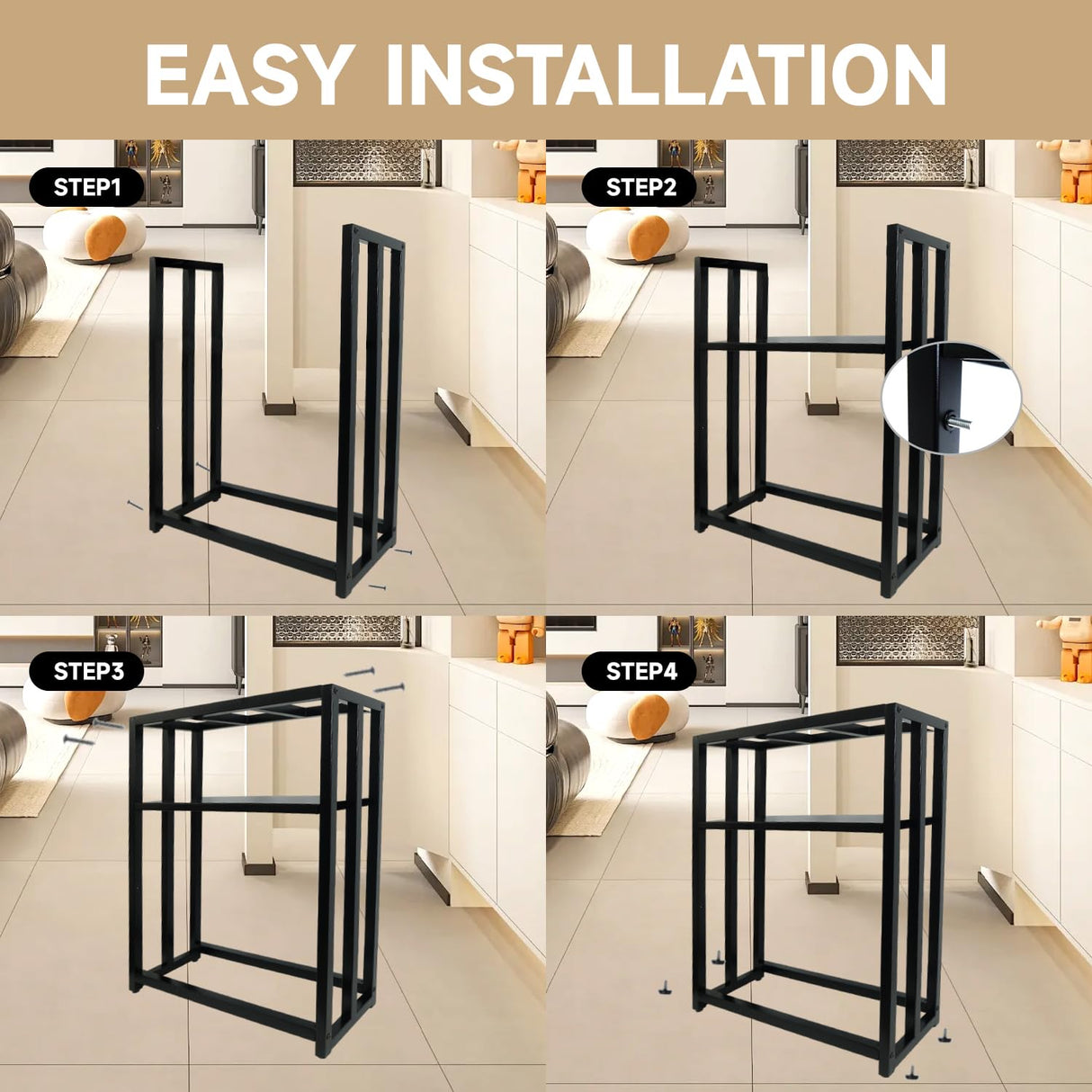 MEWSDEN 10 Gallon Fish Tank Stand, Heavy Duty Metal Aquarium Stands, Reptile Tank, Turtle Tank, Breeder Tank Stand, Fish Tank and Stand Combo Set (10 Gallon 24.8"x9.25") MEWSDEN