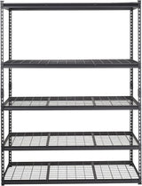 GarveeHome Storage Shelving Unit, 5 Tier Adjustable Shelves, 48''W Garage Storage Shelves Heavy Duty Metal Organizer Wire Rack, Industrial Shelving 48" L x 18" W x 72" H for Kitchen Pantry Basement GarveeHome