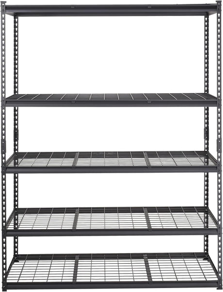 GarveeHome Storage Shelving Unit, 5 Tier Adjustable Shelves, 48''W Garage Storage Shelves Heavy Duty Metal Organizer Wire Rack, Industrial Shelving 48" L x 18" W x 72" H for Kitchen Pantry Basement GarveeHome