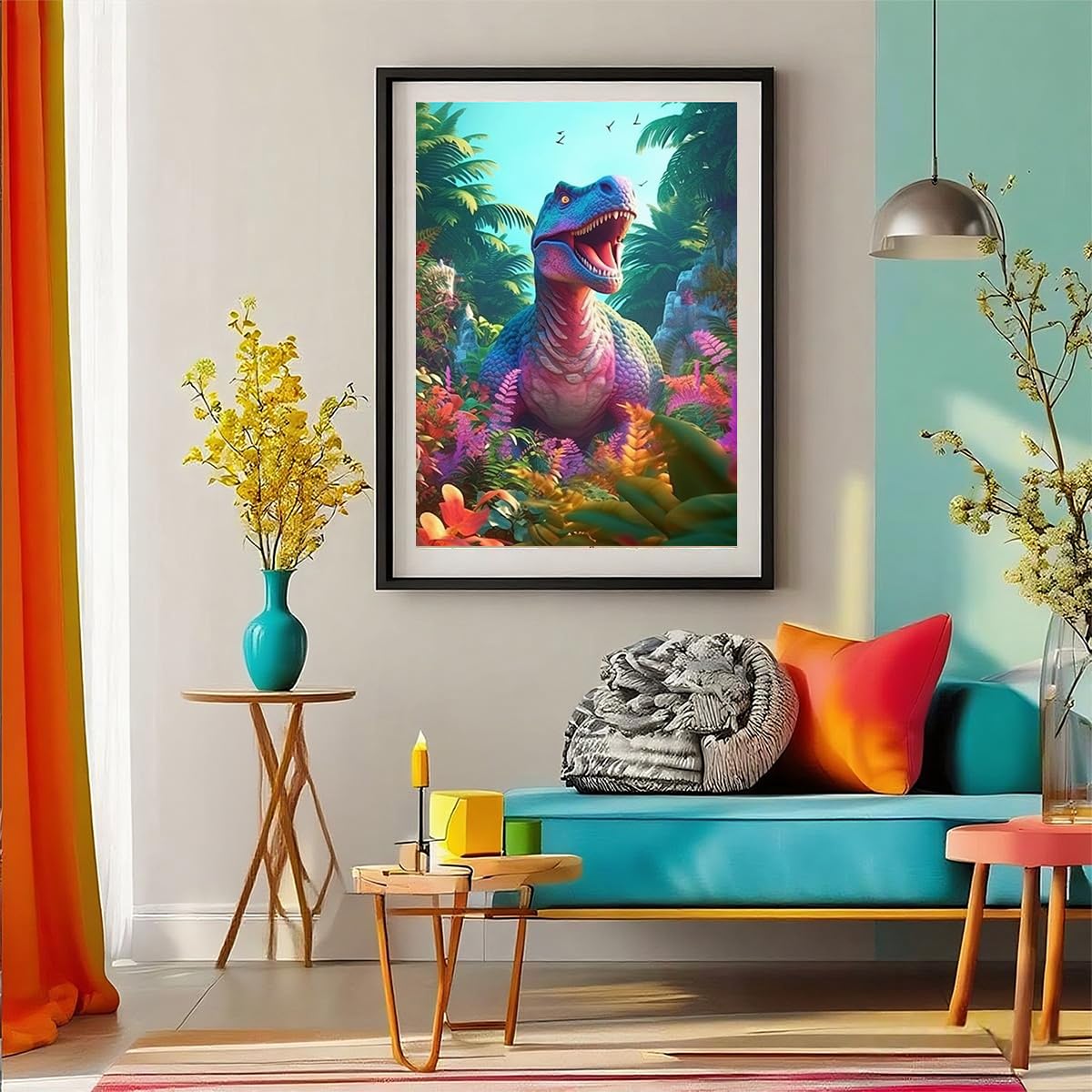 DIY 5D Diamond Art Kits (12 * 16 Inch),Mosaic Diamond Painting, Art for Dinosaur, Embroidery Full Drill for Animals, Art Kits Rhinestone Craft for Home Wall Decor Amz Camel