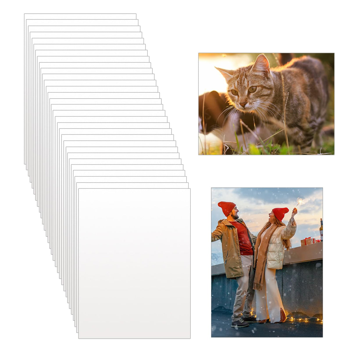 GGSTDDUP 30 PCS Metal Sublimation Photo Blank, 8 x 10 Inch Aluminum Photo Sign Sublimation Poster Art Aluminum Plate for DIY Crafting Gifts (8x10 Inch) GGSTDDUP