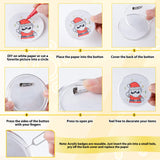 Happizza 1.97 Inch Button Maker DIY Clear Button Pins 50 Pack, Acrylic Button Making Kit, Make Your Own Buttons, Picture Photo Buttons for School Crafts Supplies, Blank Button Pins with Round Paper Happizza