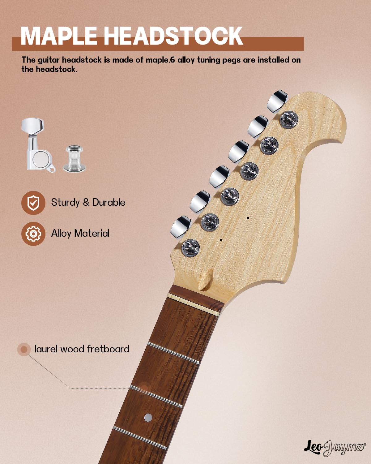 Leo Jaymz DIY ST Style Electric Guitar Kits,Spray-painted Mahogany Body,Laurel Wood Fingerboard and Maple Neck, including all Components (ST-Sonic Blue) Leo Jaymz
