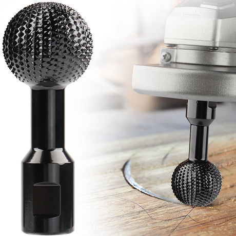 Boounyatin Sphere Rotary Burr with 5/8-11 Threads for 4 1/2 and 5 Inch Angle Grinder, Ball Gouge Angle Grinder Attachments Power Carving Tools for Woodworking Polishing Engraving Boounyatin