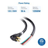 Cable Matters 4 Prong Replacement 50 AMP RV Power Cord - 25ft, 6/8 AWG, Generator Extension Cord, Compatible with Tesla Charger/EV Charger / J1772 Charger (NEMA 14-50P to 4 Wire) Cable Matters