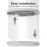 Zream 2 Tier Rotating Bookshelf, Revolving Bookcase 360 Display Spinning Bookshelf Tower, Small Corner Bookshelf for Small Space, Narrow Book Shelf Organizer for Playroom, Bedroom, Living Room Zream