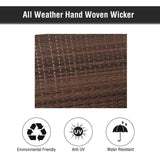 Outsunny 2 Person Wicker Hanging Swing Bench, Front Porch Swing Outdoor Chair with Cushions 550 lbs. Weight Capacity for Backyard, Garden, Cream White Outsunny