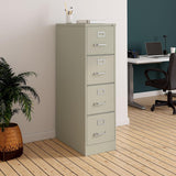 STAPLES Commercial 4-Drawer Vertical File Cabinet, Locking, Letter, Putty/Beige, 22-inch D (22336D) STAPLES