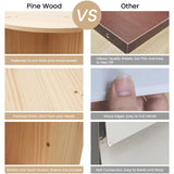 LyeXD 6-Tier Rotating Wood Bookshelf - Multi-Functional Display Bookcase for Any Room LyeXD