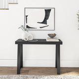Plank+Beam Solid Wood Console Table, 46.25 Inch, Sofa Table, Narrow Entryway Table for Hallway, Behind The Couch, Living Room, Foyer, Easy Assembly, Black Plank+Beam