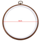 joybest 4 Pieces 6 Inch Round Embroidery Hoops Display Frame Circle, Cross Stitch Hoop Ring Imitated Wood Embroidery Kits for Art Craft Sewing and Christmas Ornaments joybest