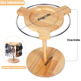 Sunglasses Organizer Glasses Holder Stand with 360 Rotating Display Eyeglasses Rack Wood Base for up to 12 Pairs of Eyewear for Table Dresser Desk DTUQYX