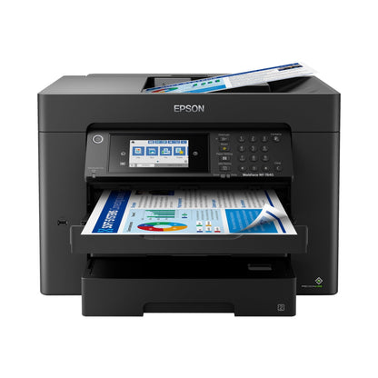 Epson Workforce Pro WF-7840 Wireless All-in-One Wide-Format Printer with Auto 2-Sided Print up to 13" x 19", Copy, Scan and Fax, 50-Page ADF, 500-sheet Paper Capacity, 4.3" Screen,Black