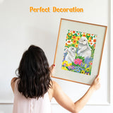 NAIMOER Easter Bunny Diamond Art Kits for Adults, Rabbit with Flowers Diamonds Art Kits, DIY 5D Full Drill Diamond Art Spring Diamond Dots Diamond Art Kits for Home Decor 30x40cm NAIMOER