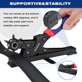 WORKPRO Desktop Leather Hole Punch Set, Rotary Belt Hole Puncher for Leather, 6 Punch Sizes, Heavy Duty Leather Hole Punch Tool for Leather Belts, Dog Collars, Watch Band, Saddles, Shoes, Home DIY WORKPRO