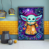 DIY 5D Diamond Painting Movie by Number Kits Full Drills for Adults,Round Drill Cross Crystal Rhinestone Pictures Arts Craft for Home Wall Decor Gift.(Interstellar Baby-1/30X40cm/11.8X15.7inch) vodwml