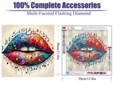 STGLCR Music Diamond Painting Kits for Adults Beginner, 5D Mouth Diamond Art Kits, DIY Full Round Drill Diamond Dots Painting Gem Arts Crafts Kits for Home Decor 12x12in STGLCR