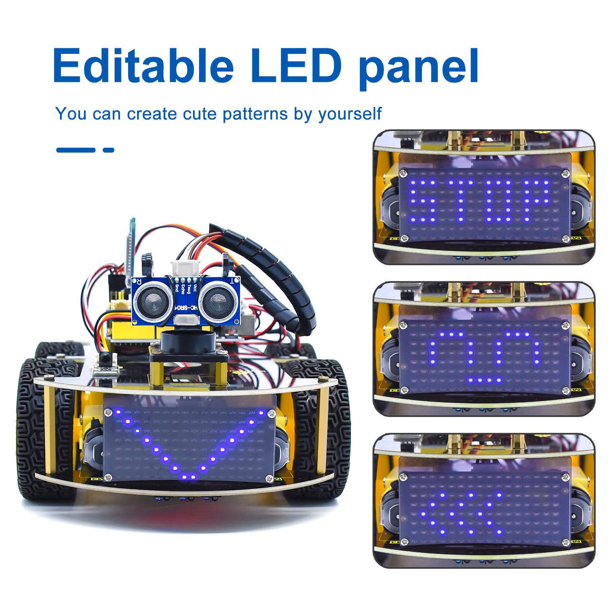 KEYESTUDIO Smart Car Robot,4WD Programmable DIY Starter Kit for Arduino for Uno R3,Electronics Programming Project/STEM Educational/Science Coding Kit for Teens Adults,15+ KEYESTUDIO