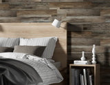SINGULARWOOD Vinyl Wall Planks,Self-Adhesive Vinyl Panels for Walls,Peel and Stick Easy Installation (12 pcs/18 Sq Ft/Box),Driftwood-Light Grey SINGULARWOOD