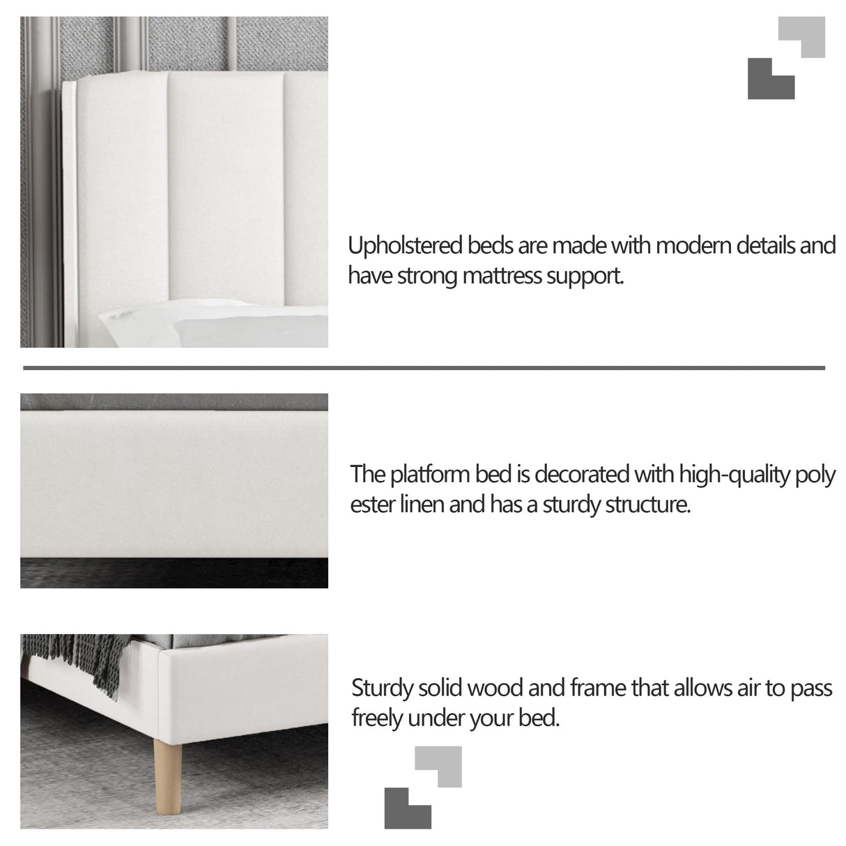 Zoophyter Upholstered Platform Bed Frame Full Size with Headboard,Strong Wooden Slats Support No Box Spring Needed Easy Assembly Beige Velvet Zoophyter