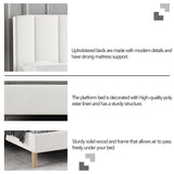 Zoophyter Upholstered Platform Bed Frame Twin Size with Headboard,Strong Wooden Slats Support No Box Spring Needed Easy Assembly Beige Velvet Zoophyter