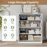 HAUOMS Modern 4 Drawer Dresser, White Chest of Drawers for Bedroom,Closet Dressers with Drawers for Living Room, Entryway, Hallway HAUOMS