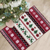 Christmas Area Rugs 4x6 Machine Washable High Traffic Xmas Door Mat Non-Slip Floor Carpet for Living Room Dining Room Bedroom Entryway & Hallway, Snow Print BNUNWISH