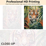 Animal Paint by Numbers Modern Adult Beginner Painting Art DIY Tiger Forest Beast Paint by Numbers Tropical Rainforest Painting Art Lady Men Living Room Bedroom Wall Art Decoration 16x20 in Rebotipy