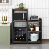 YCHF 6-Tier Kitchen Bakers Rack, Utility Storage Shelf, Mini Fridge & Microwave Oven Stand Table, Coffee Bar, Adjustable Kitchen Shelves Freestadning for Kitchen Home Office YCHF