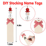 Dreampark Christmas Stockings 4 Pack 18" Big Xmas Stockings Decoration - Santa Snowman Reindeer Penguin Family Stockings for Home Decor Set of 4 Dreampark