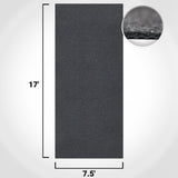 Hbsmat 7'5'' x 17' Garage Floor Mat, Oil Absorbent Pad Under Car, Waterproof, Non-Slip, Durable, Reusable, Washable, Remodeled Garage, Multi-Functional Use, Dark Grey Hbsmat
