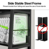 Himimi Black Ladder Bookshelf, 5 Shelf Bookcase Industrial Bookshelf Wood and Metal Bookshelves, Plant Flower Stand Rack Book Storage Shelves for Living Room, Bedroom, Home Office Himimi