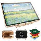 Tilting & Rotating Puzzle Board 1500 Pieces, Vertical & Horizontal Wooden Jigsaw Puzzle Table with Drawers & Protective Cover, 34"×25" Puzzle Board with Lazy Susan for Adults & Kids, Gift for Mum YGJT