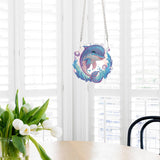 AiYuanzsh DIY 5D Dolphin Diamond Art Painting Hanging Sign Kits Special Shaped Diamond Art Window Hanging Ornament Pendants Home Garden Wall Door Hanging Kits Gift, HGJ152 AiYuanzsh