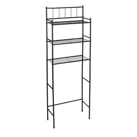 Honey-Can-Do 3 tier Over-The-Toilet Space Saver Shelving Unit, Black BTH-09022 Black Honey-Can-Do