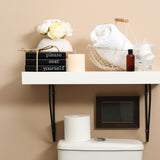 Farmhouse Bathroom Decor - Funny Rustic Wooden Mini Books for Your Restroom Shelf - The Perfect Small Decorative Accent for The Guest Bathroom - Black KIBAGA