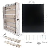 FramePro Shadow Box Frame Display Case 12x16 with Removable Shelves, Deep Memory Box Trinket Knick Knack Shelf Cabinet for Collector, Keepsake Coins Military Medals Wedding Flowers White FramePro