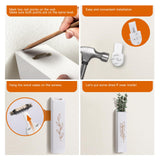 BOTOP Wood Wall Planter, Farmhouse 4 Pack Indoor Pocket Wall Vases Decor for Living Room Bedroom Dried Flowers Faux Greenery Plants (White) BOTOP