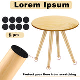TURSTIN 8 Pieces 16 Inches Table Legs Wood Furniture Legs Tapered Round Replacement Desk Chair Legs Mid Century Furniture Legs for Coffee Table Dresser Night Stand (Wood) TURSTIN