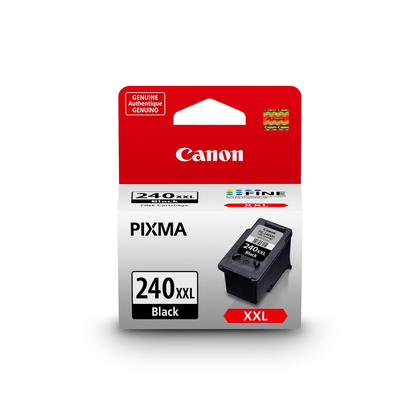 Canon PG-240 XXL Genuine Black Ink Cartridge, Compatible with MG2120/3120/4120, MX512/432/472/372/392/522/532/452, MG2220/3220/4220/3520/3620, TS5120