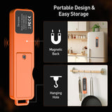 0.5 Sec Instant Read Meat Thermometer for Cooking, Ultra-Fast Digital Food Thermometer with Backlight, ±0.5°F Accuracy, IP67 Waterproof，Auto-Rotate/On/Off–Perfect for Grilling, BBQ, Smoker-Tangerine Dewjom