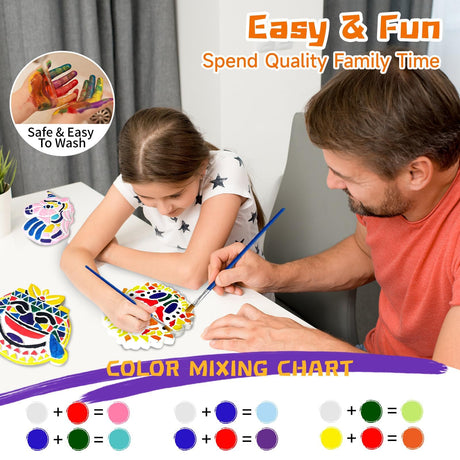 EggSun 8Pcs Stepping Stones Painting Craft Kit for Kids 4 8 6, DIY Garden Stones Outdoor Paint Your Own Ceramic Unicorn Arts and Crafts for Boys Girls Ages 4 7 9 10 12 Birthday Gifts EggSun
