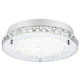 Lzawvm Crystal Ceiling Light Fixture, Flush Mount Bedroom Bathroom Hallway Light, 4000K LED Dimmable, 18W Lzawvm